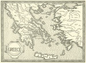 Carte de la Grèce - Henry Justice Ford