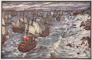 Baie de Quiberon, 1759, illustration de 