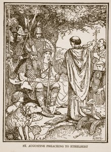 Saint Augustin prêchant à Ethelbert, illustration de 