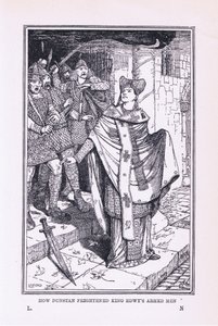 Saint Dunstan effraie les hommes armés du roi Edwy - Henry Justice Ford