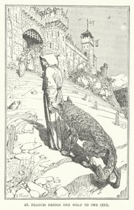 Saint François amène le loup à la ville - Henry Justice Ford