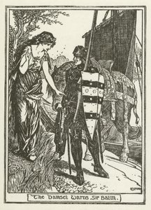 La demoiselle avertit Sir Balin - Henry Justice Ford