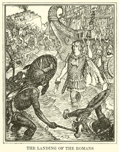 Le débarquement des Romains - Henry Justice Ford