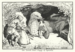 Le lézard prend en charge Renzolla (gravure) - Henry Justice Ford