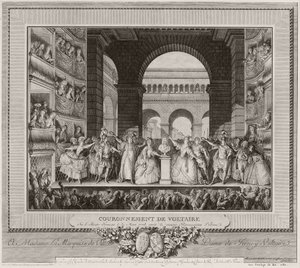 Couronnement de Voltaire sur le Théâtre Français, le 30 mars 1778, après la sixième représentation d