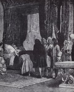 La reine Anne sur son lit de mort nommant le duc de Shrewsbury Lord Trésorier - Henry Marriott (after) Paget