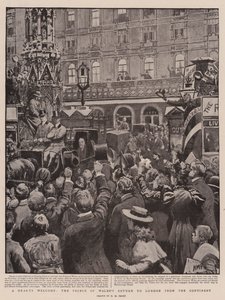 Un accueil chaleureux, le retour du prince de Galles à Londres depuis le continent - Henry Marriott Paget