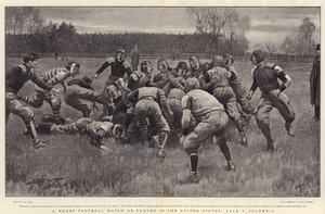 Un match de rugby joué aux États-Unis, Yale contre Columbia - Henry Marriott Paget