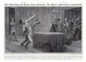 Assassinat de Nazim Pacha par les Jeunes Turcs, Constantinople, 23 janvier 1913