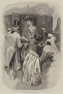 Le salon de Sa Majesté, après la présentation