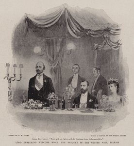 Accueil de Lord Dufferin, le Banquet dans l