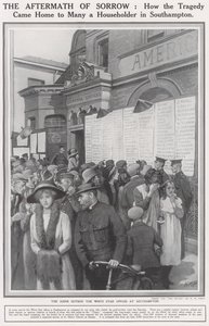 Naufrage du Titanic, la scène devant les bureaux de la White Star à Southampton - Henry Marriott Paget