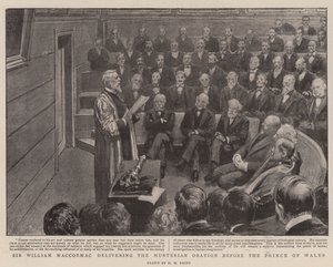 Sir William MacCormac prononçant l