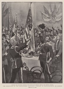 La réception de la Honourable Artillery Company du Massachusetts à Londres
