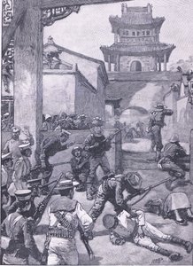 La guerre en Chine : Les combats à Tientsin, illustration de l