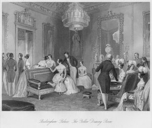 Palais de Buckingham. Le salon jaune, vers 1841