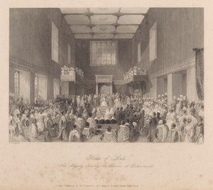 Sa Majesté ouvrant la session du Parlement - Henry Melville