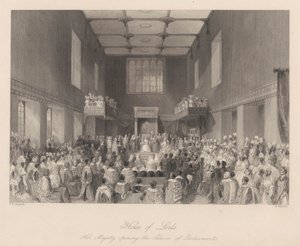 Sa Majesté ouvrant la session du Parlement - Henry Melville