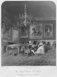 Le Cabinet Royal - St. James. Sa Majesté recevant un ambassadeur, vers 1841 - Henry Melville