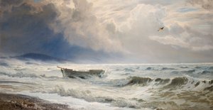 Temps rude sur la côte, Cumberland, 1874 - Henry Moore