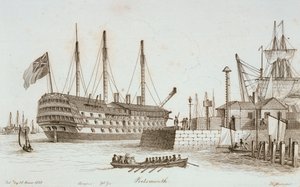 Esquisses de navires dans le port de Portsmouth - Henry Moses
