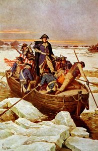 George Washington traversant le fleuve Delaware, 25 décembre 1776. Un incident de la guerre d