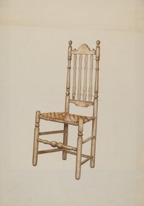 Chaise à dossier en balustre