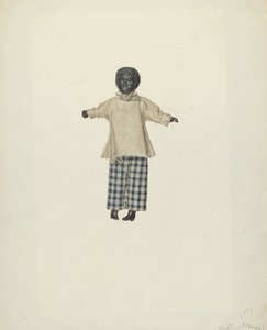 Poupée noire à tête de porcelaine