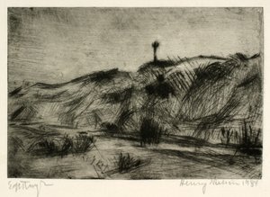 Paysage de dunes avec repère maritime - Henry Nielsen