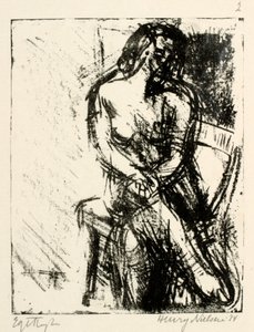 Modèle féminin assis - Henry Nielsen