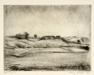 Paysage ouvert avec ferme