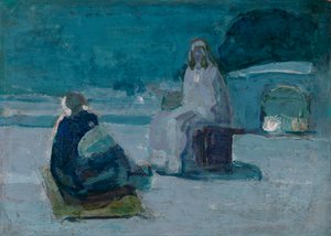 Étude pour Christ et Nicodème sur un toit, vers 1923