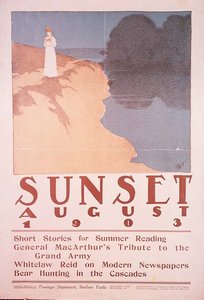 Illustration de couverture pour le magazine Sunset, août 1903