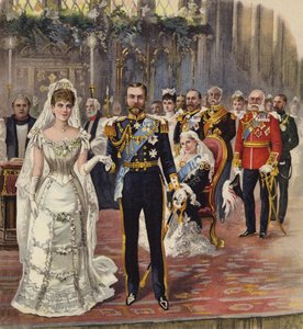 Le mariage du duc de Cornouailles et de York avec la princesse Mary, Chapelle Royale, Palais St James, Londres, 6 juillet 1893 - Henry Payne