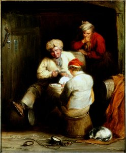 Contrebandiers jouant aux cartes - Henry Perlee Parker