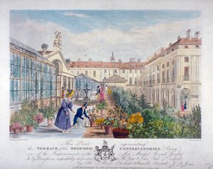Terrasse des conservatoires de Bedford au marché de Covent Garden, Westminster, Londres, 1831