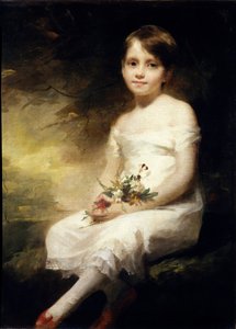 Portrait de Nancy Graham ou petite fille tenant des fleurs - Henry Raeburn