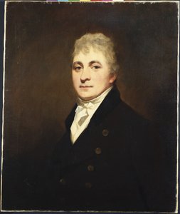 Portrait de Thomas Bissland, mi-longueur, portant un manteau noir et une cravate blanche - Henry Raeburn