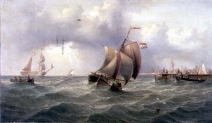 Un Pink hollandais au large d