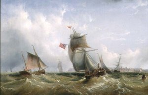 Navires au large de la côte