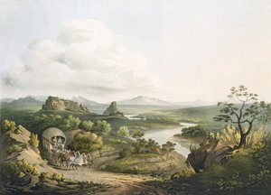 Vue près du col de Roode Sand au Cap de Bonne-Espérance, gravée par J. Bluck, 1809