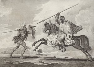 Fit Aurari Zogo attaquant un fantassin, Éthiopie - Henry Salt