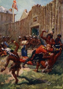 Les Indiens Ojibwés surprennent les Britanniques au Fort Michilimackinac, 1763