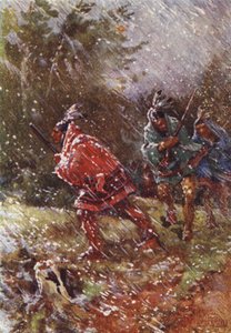 Sur la piste de guerre en hiver - Henry Sandham