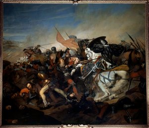 Vue de la bataille de Cassel le 23/08/1328, victoire de Philippe VI de Valois sur l