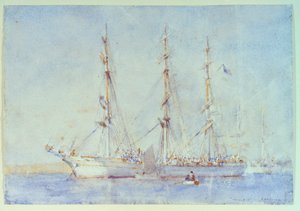 Navire français Marecual de Cashes à Falmouth, juillet 1914, début du 20e siècle