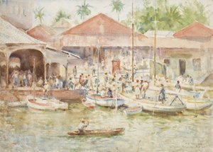 Le Marché, Belize, Honduras britannique, 1924 - Henry Scott Tuke