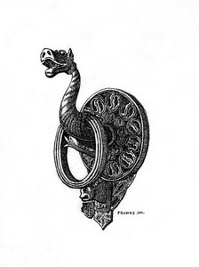 Heurtoir, fin du 14e siècle, 1843 - Henry Shaw