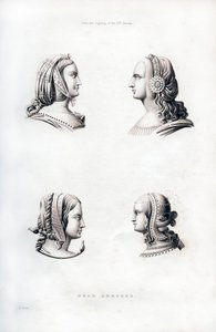 Coiffures, début du XVIe siècle, 1843 - Henry Shaw