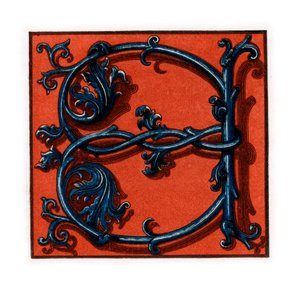 Lettre initiale A, fin 15ème-début 16ème siècle, 1843 - Henry Shaw